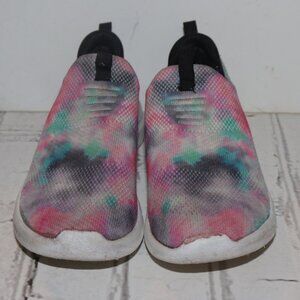 🌈 Skechers Air-Cooled Memory Foam Slip-On Sneakers – Tie-Dye (Youth Size 1) ✨